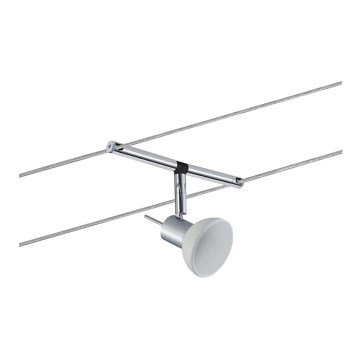 Paulmann 94131 - 1xGU5,3/10W Точковий світильник для тросової системи SHEELA 12V, глянцевий хром
