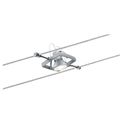 Paulmann 94133 - НАБІР 5xGU5,3/10W Точковий світильник до мотузкової системи MAC 230V матовий хром