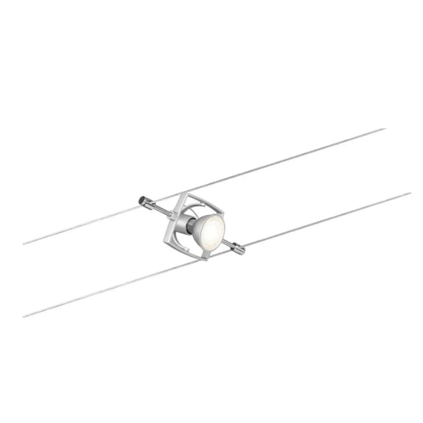 Paulmann 94133 - НАБОР 5xGU5,3/10W Точечный светильник для тросовой системы MAC 230V матовый хром