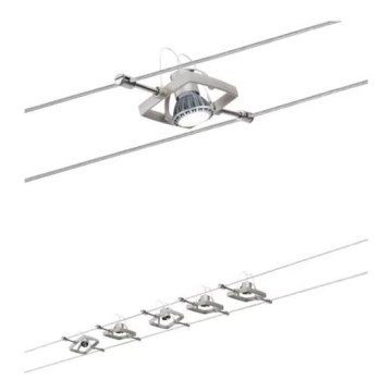 Paulmann 94134 - НАБІР 5xGU5,3/10W Точковий світильник до мотузкової системи MAC 230V білий