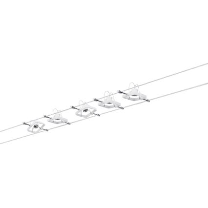 Paulmann 94134 - НАБІР 5xGU5,3/10W Точковий світильник до мотузкової системи MAC 230V білий