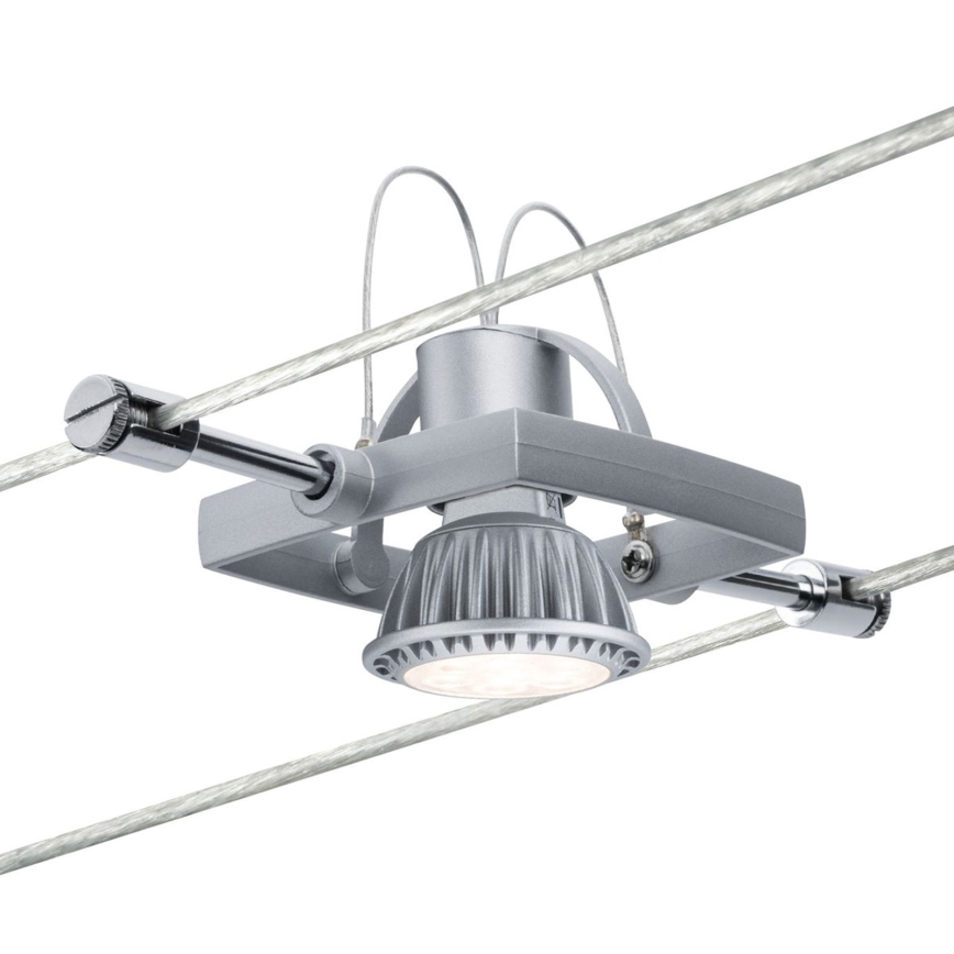 Paulmann 94134 - НАБОР 5xGU5,3/10W Точечный светильник для тросовой системы MAC 230V белый