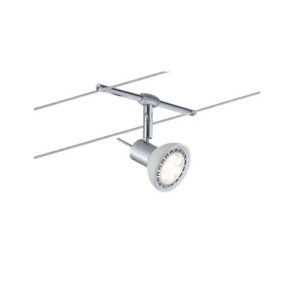 Paulmann 94136 - Комплект із 5 × GU5.3/10 Вт, повна тросова система SHEELA 230 В, блискучий хром
