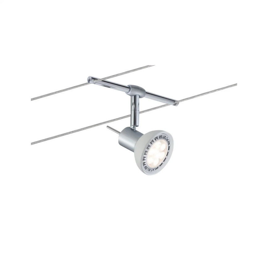 Paulmann 94136 - Комплект із 5 × GU5.3/10 Вт, повна тросова система SHEELA 230 В, блискучий хром