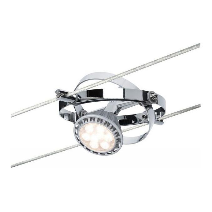 Paulmann 94137 - 1xGU5,3/10W Точечный светильник для трековой системы CARDAN 12V блестящий хром