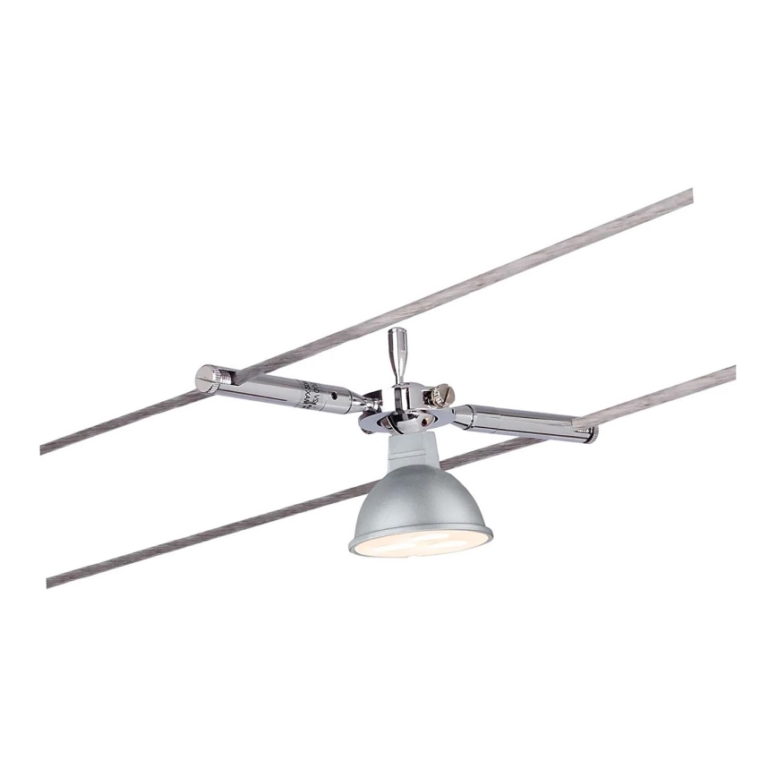 Paulmann 94147 - 1xGU5,3/10W Точечный светильник для тросовой системы TOGO 12В матовый хром