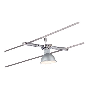 Paulmann 94147 - 1xGU5,3/10W Точковий світильник для тросової системи TOGO 12V матовий хром