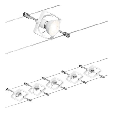 Paulmann 94149 - НАБІР 5xGU5,3/10W Точкове світильник для тросової системи TECH 230В білий