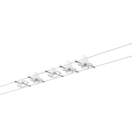 Paulmann 94149 - НАБІР 5xGU5,3/10W Точковий світильник до мотузкової системи TECH 230V білий