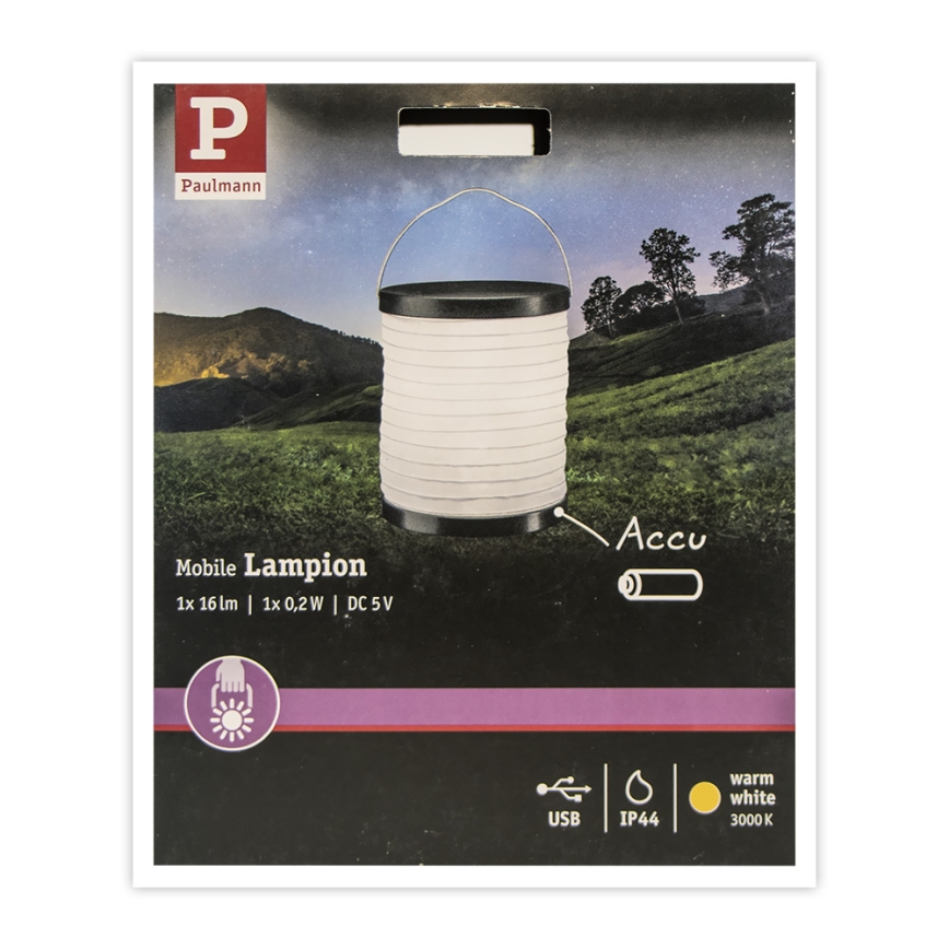 Paulmann 94169 - LED/0,2W IP44 Вуличний декоративний світильник MOBILE 3,7V