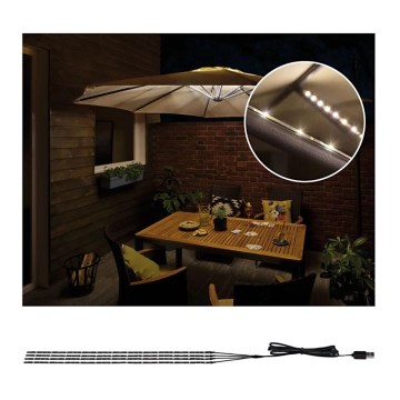 Paulmann 94208 - LED/1,8 Вт Освітлення для парасолі PARASOL 5В/USB 1,6 м