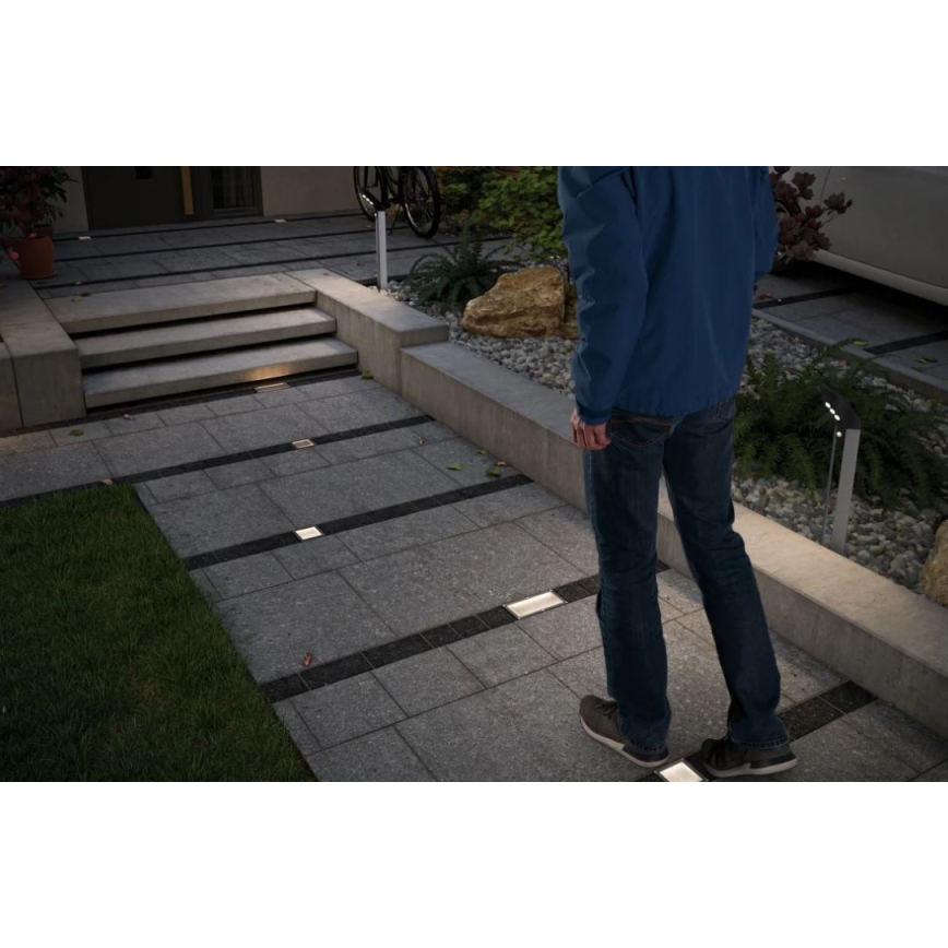 Paulmann 94238 - LED/0,7W IP67 Тротуарный светильник на солнечной батарее ARON 3,7V 650 mAh