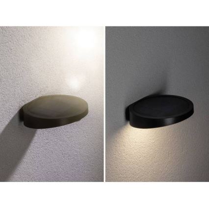 Paulmann 94246 - LED/1,2W IP44 Вуличний світильник з датчиком на сонячній батареї RYSE 3,7V