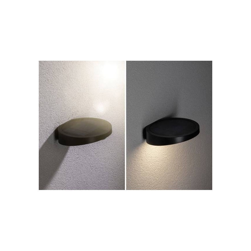 Paulmann 94246 - LED/1,2W IP44 Вуличний світильник з датчиком на сонячній батареї RYSE 3,7V