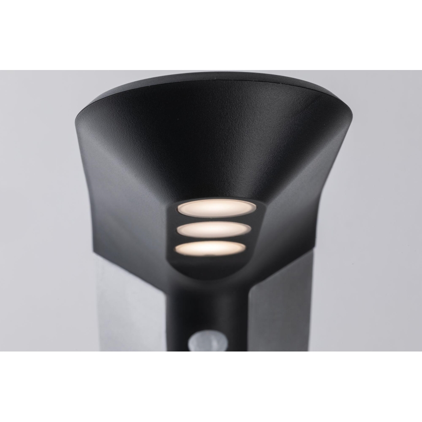 Paulmann 94252 - LED/1,2 Вт IP44 Сонячна вулична лампа з датчиком SOLEY 3,7 В 1800 мАг
