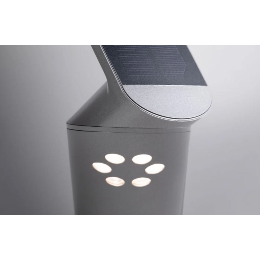 Paulmann 94261 - LED/1,2W IP44 Настінний світильник з датчиком на сонячній батареї ILIAS 3,7V