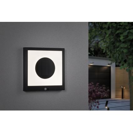 Paulmann 94263 - LED/1,2 Вт IP44 Сонячний настінний світильник із сенсором TAIJA 3,7 В 1800 мАг