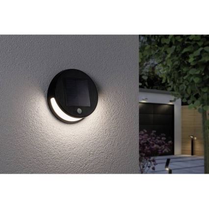 Paulmann 94265 - LED/3W IP44 Вуличний світильник з датчиком на сонячній батареї HELENA 3,7V