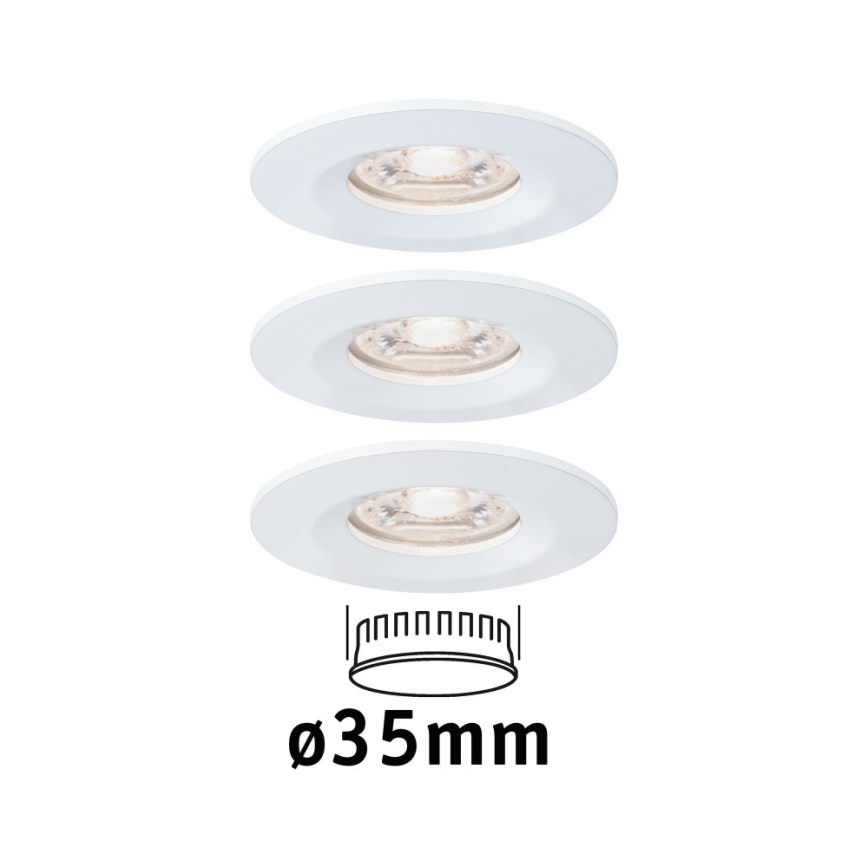 Paulmann 94299 - НАБІР 3xLED/4W IP44 Вбудований стельовий світильник для ванної NOVA 230V