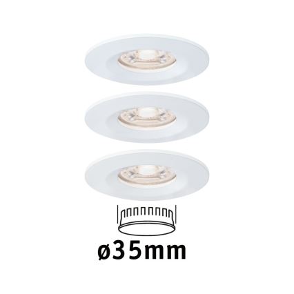 Paulmann 94299 - НАБОР 3xLED/4W IP44 Встроенный светильник для ванной комнаты NOVA 230V