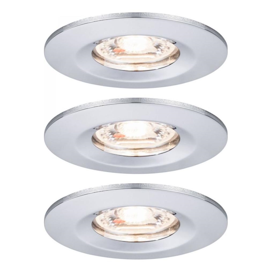 Paulmann 94303 - НАБІР 3xLED/4W IP44 Вбудований стельовий світильник для ванної COIN 230V