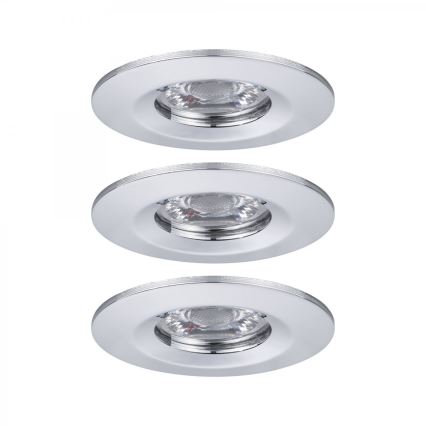 Paulmann 94303 - НАБІР 3xLED/4W IP44 Вбудований стельовий світильник для ванної COIN 230V