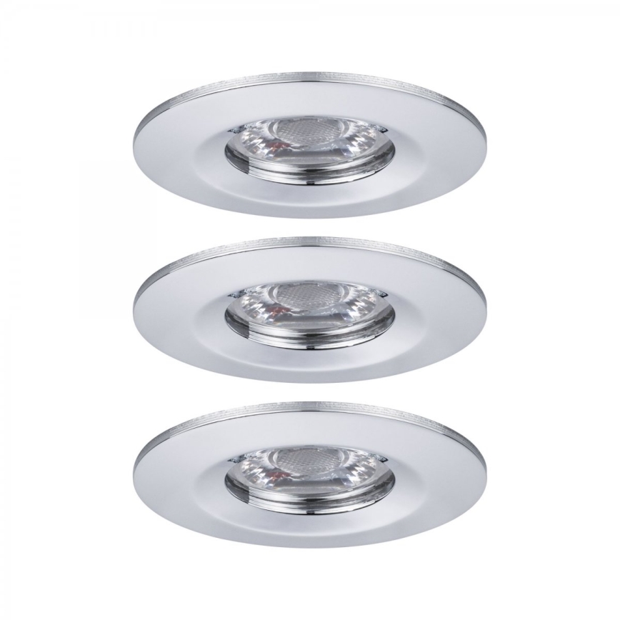 Paulmann 94303 - НАБІР 3xLED/4W IP44 Вбудований стельовий світильник для ванної COIN 230V