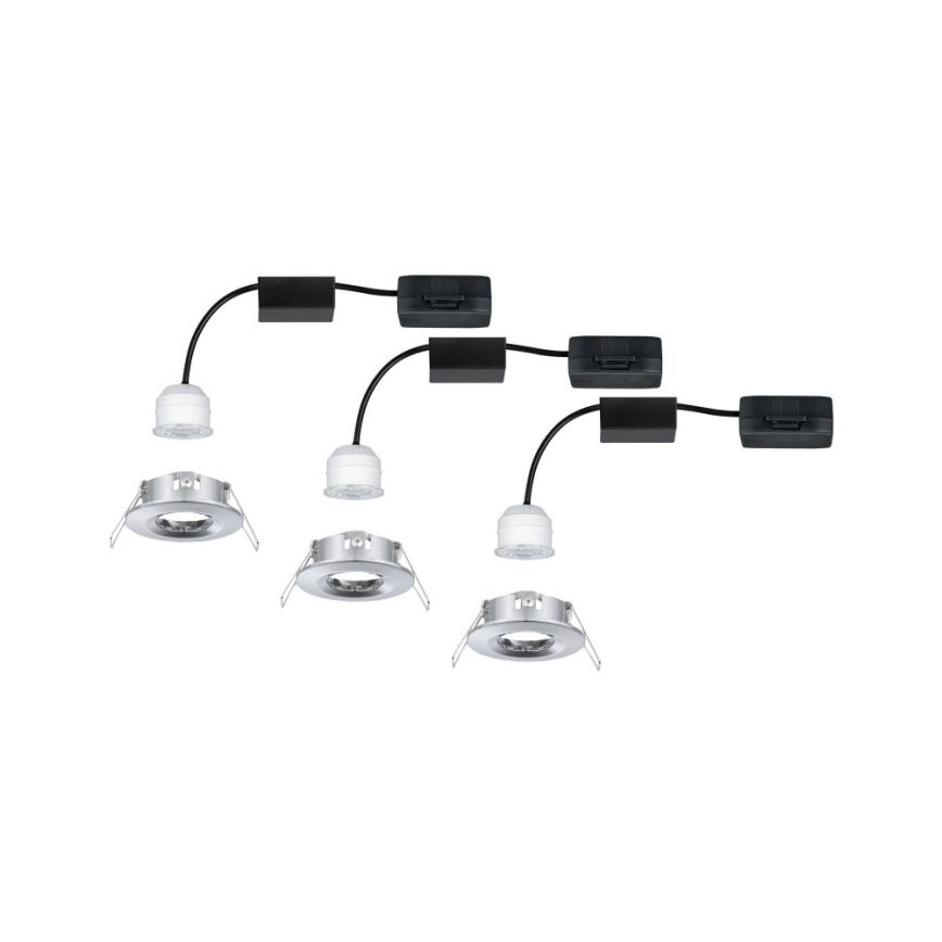 Paulmann 94303 - НАБІР 3xLED/4W IP44 Вбудований стельовий світильник для ванної COIN 230V