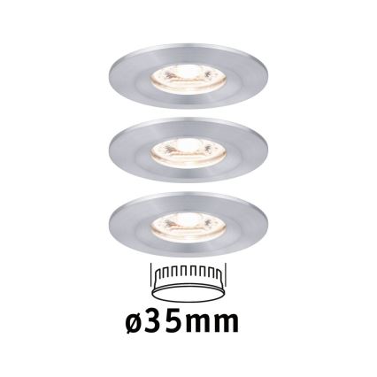 Paulmann 94305 - НАБІР 3xLED/4W IP44 Вбудований стельовий світильник для ванної NOVA 230V