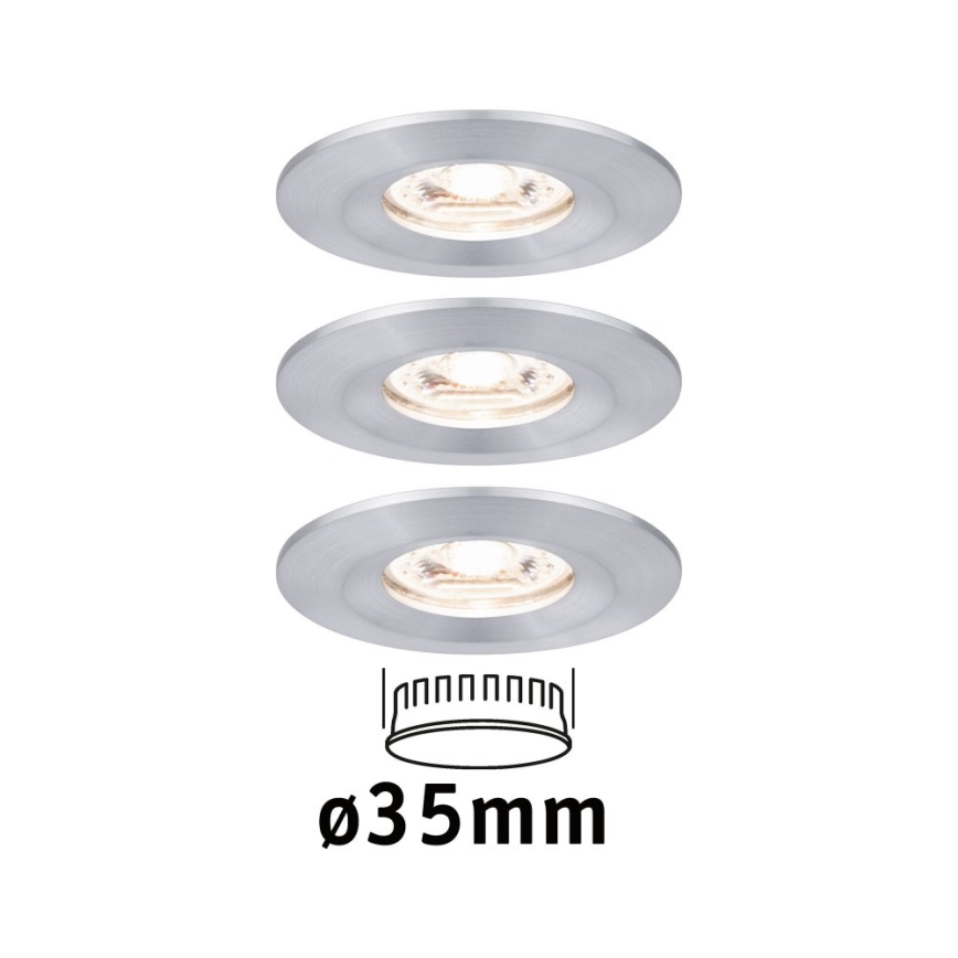 Paulmann 94305 - НАБІР 3xLED/4W IP44 Вбудований стельовий світильник для ванної NOVA 230V