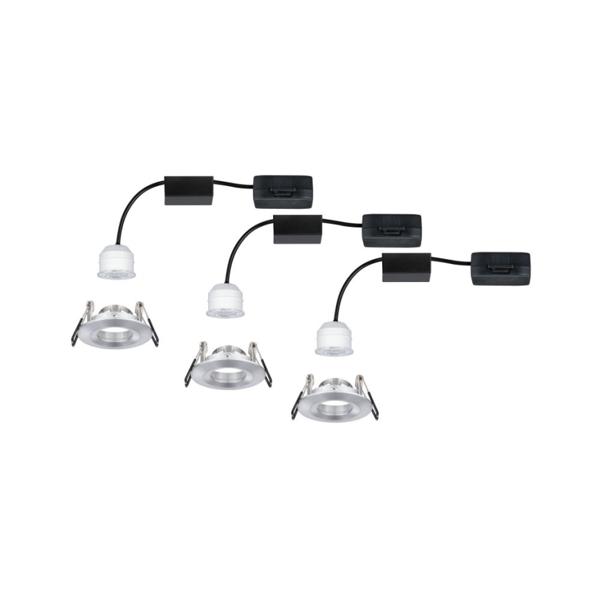 Paulmann 94305 - НАБІР 3xLED/4W IP44 Вбудований стельовий світильник для ванної NOVA 230V