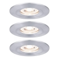 Paulmann 94305 - НАБОР 3xLED/4W IP44 Встроенный светильник для ванной комнаты NOVA 230V