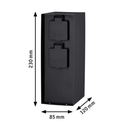 Paulmann 94313 - Уличная розеточная колонна RIO 4Z SCHUKO 230V IP44
