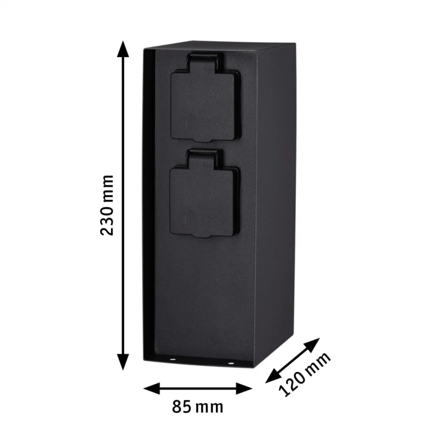 Paulmann 94313 - Зовнішній стовпчик з розетками RIO 4Z SCHUKO 230В IP44