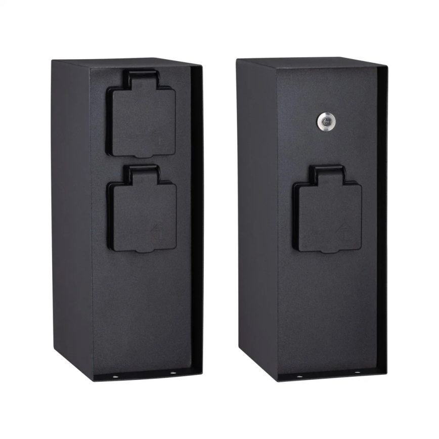 Paulmann 94315 -Вулична розеткова колона з датчиком освітленості RIO 3Z SCHUKO 230V IP44