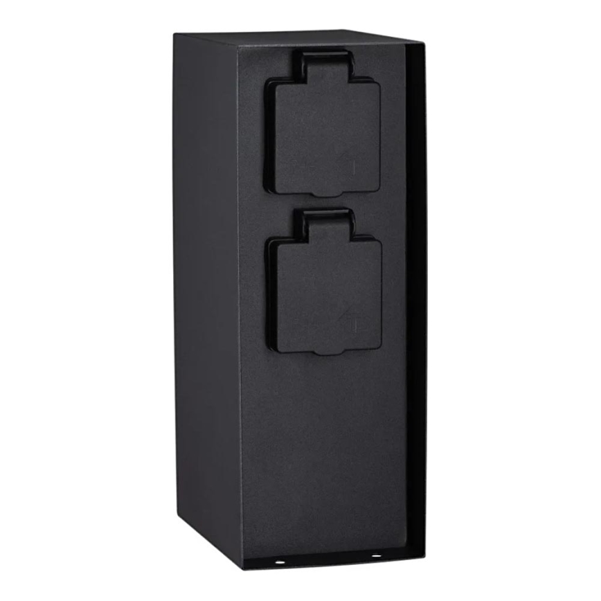 Paulmann 94315 -Вулична розеткова колона з датчиком освітленості RIO 3Z SCHUKO 230V IP44