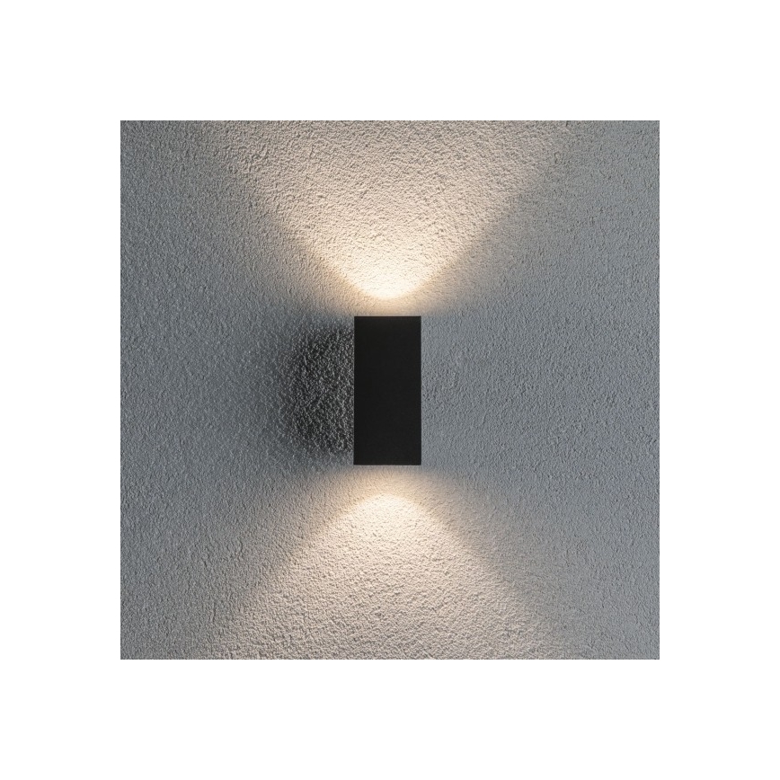 Paulmann 94328 - 2xLED/2,8W IP44 Вуличний настінний світильник FLAME 230V антрацит