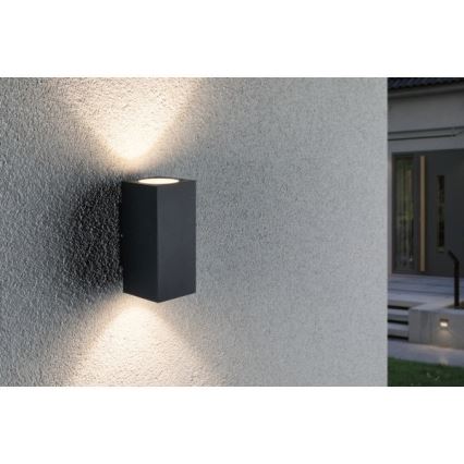 Paulmann 94328 - 2xLED/2,8W IP44 Вуличний настінний світильник FLAME 230V антрацит