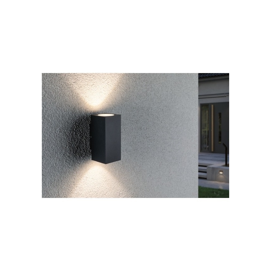 Paulmann 94328 - 2xLED/2,8W IP44 Вуличний настінний світильник FLAME 230V антрацит