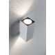 Paulmann 94330 - Уличный настенный светильник  FLAME 230V 2xLED/2,8W IP44 белый
