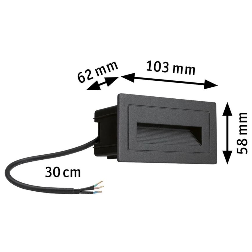 Paulmann 94383 - LED/4W IP44 Уличный встроенный светильник LONG 230V