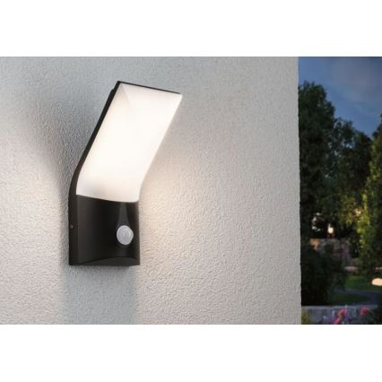 Paulmann 94402 - LED/10W IP44 Уличный настенный светильник с датчиком ADYA 230V