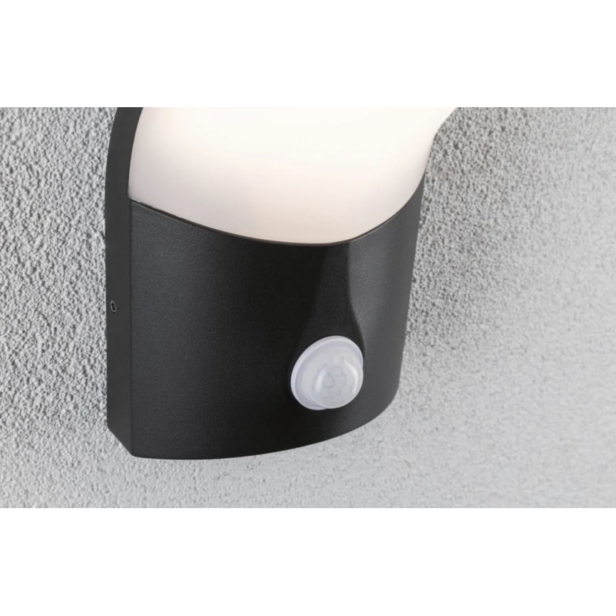 Paulmann 94402 - LED/10W IP44 Вуличний настінний світильник з датчиком ADYA 230V