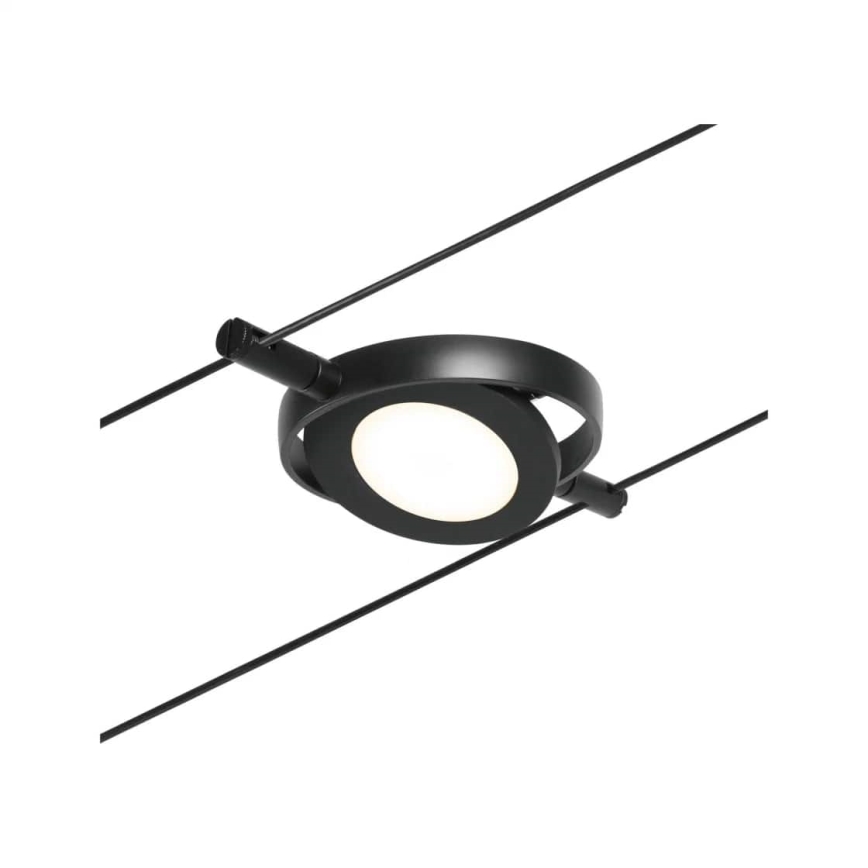 Paulmann 94418 - НАБІР 5xLED/4,5W Комплектна тросова система ROUNDMAC 230V чорна