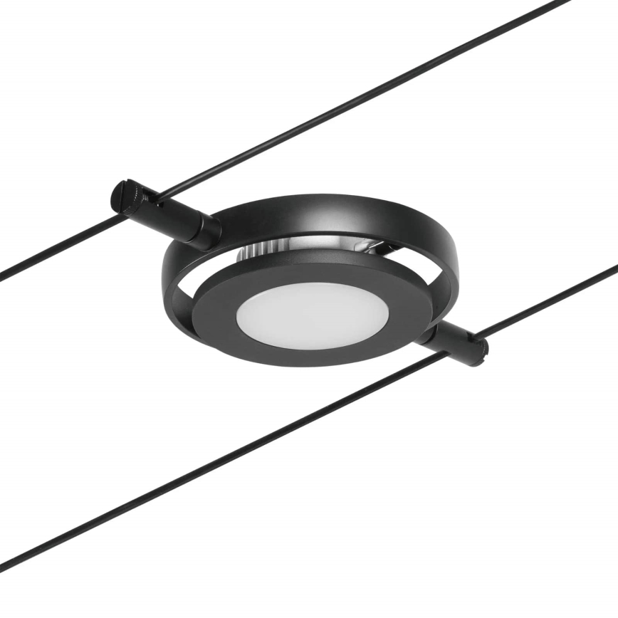 Paulmann 94418 - НАБІР 5xLED/4,5W Комплектна тросова система ROUNDMAC 230V чорна