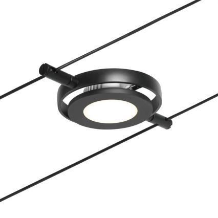 Paulmann 94418 - НАБІР 5xLED/4,5W Комплектна тросова система ROUNDMAC 230V чорна