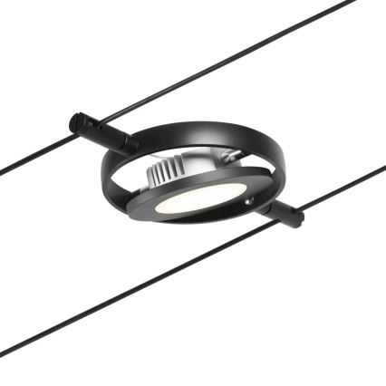 Paulmann 94418 - НАБОР 5xLED/4,5W Точечный светильник для тросовой системы ROUNDMAC 230V черный