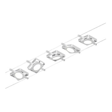 Paulmann 94420 - НАБІР 5xLED/4,5W Точковий світильник для трекової системи MAC 230V матовий хром