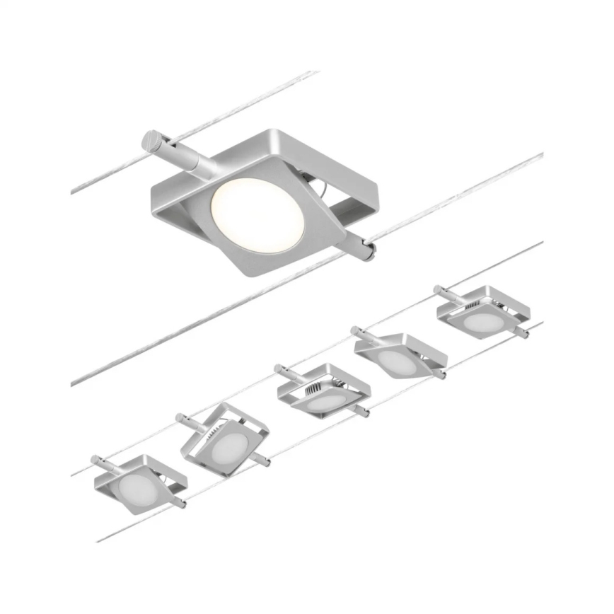 Paulmann 94420 - НАБІР 5xLED/4,5W Точковий світильник для трекової системи MAC 230V матовий хром