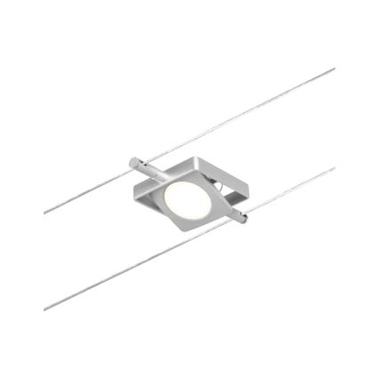 Paulmann 94420 - НАБОР 5xLED/4,5W Комплект тросовой системы MAC 230V матовый хром